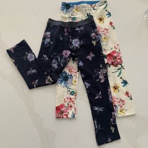 Two pack floral pants size 4/5 and 6
